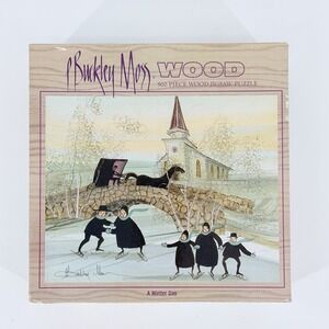 Ceaco P Buckley Moss A Winter Day Wood Jigsaw Puzzle 500 Piece Sealed Vintage